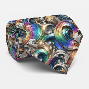 Cravate Écharpe Beach Lovers   Motif holographique à vague