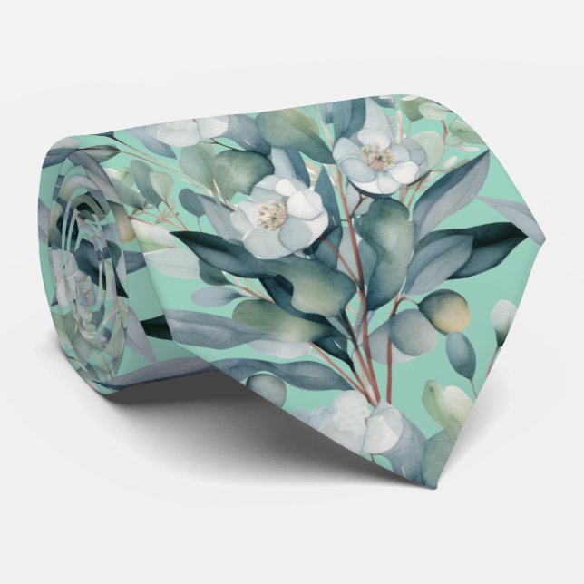 Cravate Écharpes formelles en eucalyptus pour homme | Simp (Roulé)