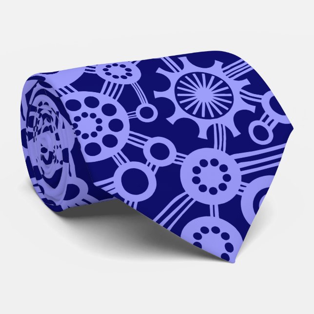 Cravate Écosystème - Pastel Blue sur Dp Navy (Roulé)
