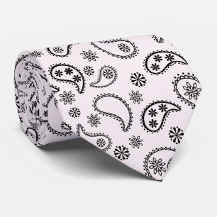 Cravate Écran noir et blanc Bandana