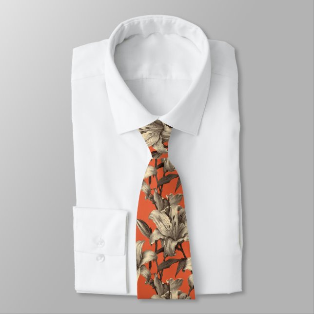 Cravate Edgy Dad Gifts Lilies Flower (Attaché)