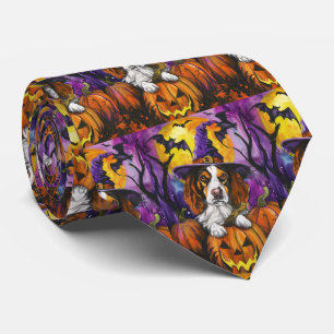 Cravate Éffrayant Bretagne Espagnol Halloween Citrouille s