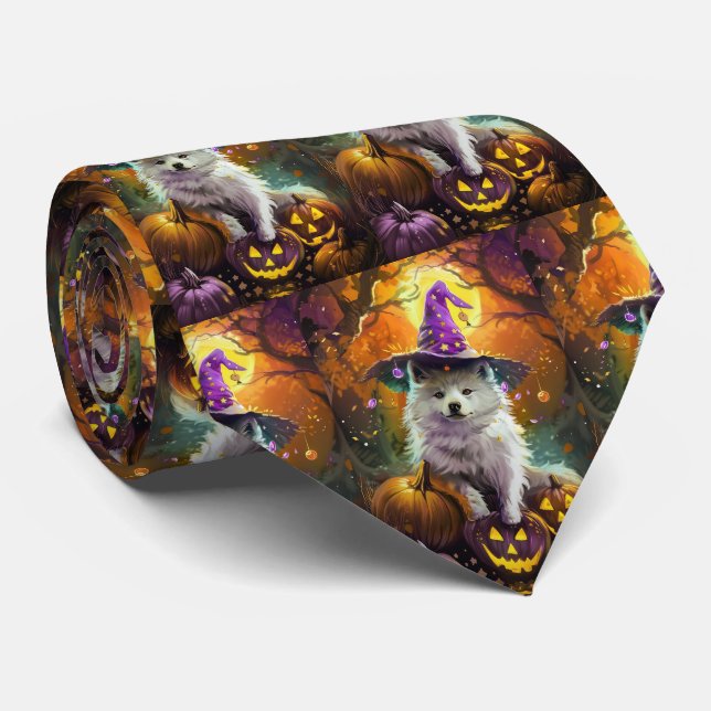 Cravate Éffrayante-américaine Eskimo Halloween sorcière et (Roulé)