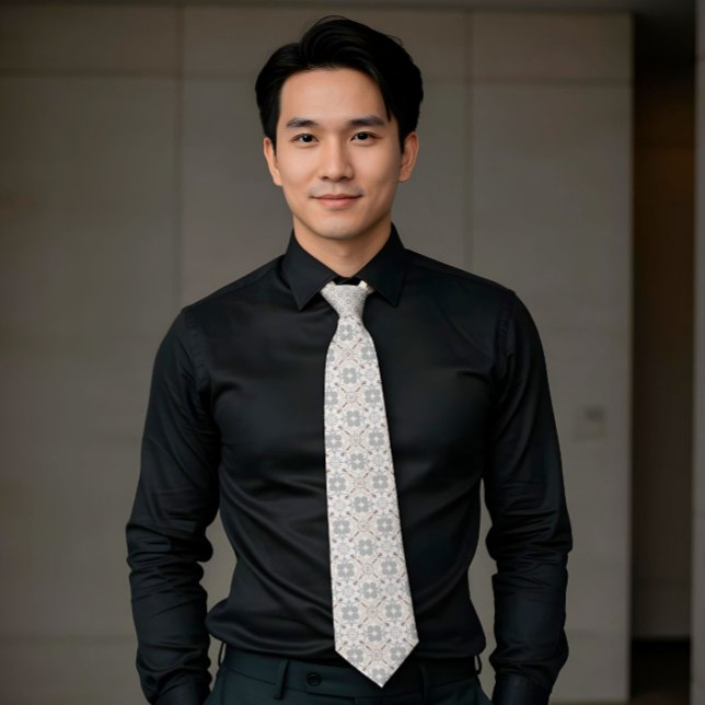 Cravate Elegant Aesthetics Spanish Geometric Pattern Tie (Créateur téléchargé)