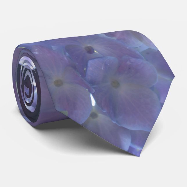 Cravate Élégant boho poussiéreux floral violet clair fleur (Roulé)