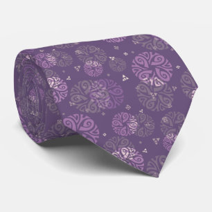 Cravate Elégant cercle ethnique pourpre Motif