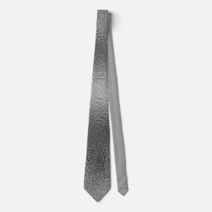 Cravate Élégant chic gris métal classique