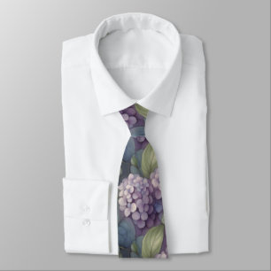 Cravate Elégant chic pourpre pourpre chic aquarelle fleuri