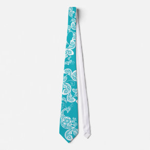 Cravate Élégant élégant floral de Paisley de paon de