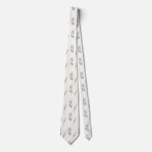 Cravate Élégant floral séché neutre 