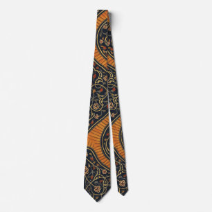 Cravate Élégant foulard à motif persan – Classique or et n