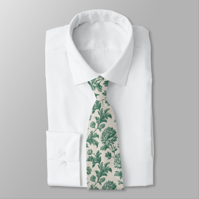 Cravate Elegant Gifts For Him Peonies Floral (Attaché)