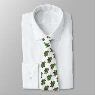 Cravate Elegant Holly Feuilles Holly baies vacances fun