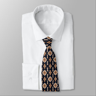 Cravate Élégant Motif Carré floral