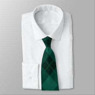 Cravate Élégant Motif de Buffle Vert Plaid