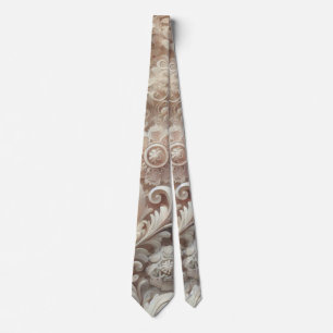 Cravate Élégant Motif de dentelle Pastel Gradient