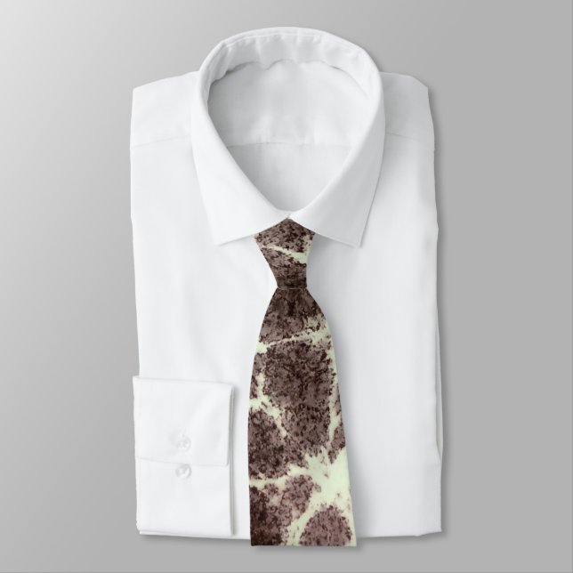 Cravate Élégant Motif moderne Gemstone Tortoise Giraffe (Attaché)