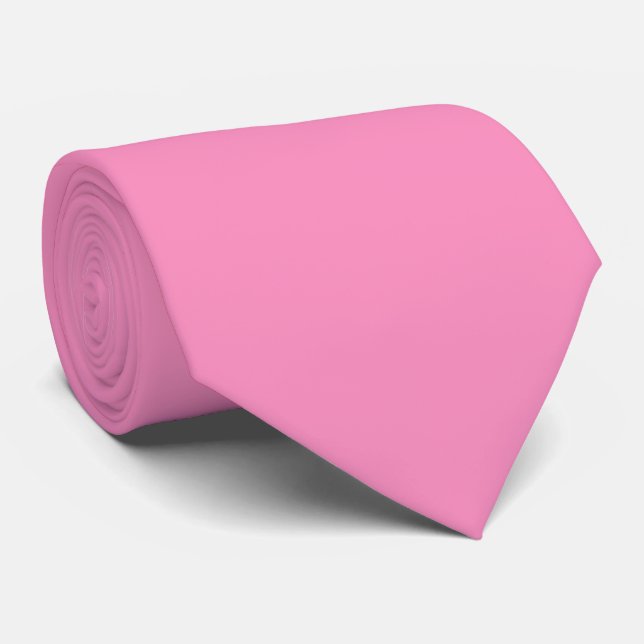 Cravate Elegant Pink Solid Groom Gift   (Roulé)