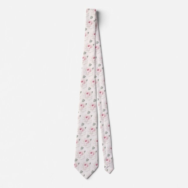 Cravate Elégant rose rose rose rose rose rose Aquarelle Mo (Devant)