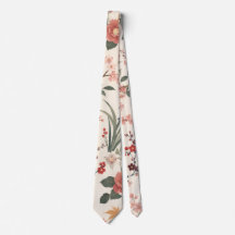 Élégant Tie Floral Japonais