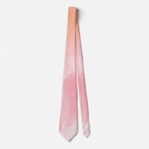 Cravate Élégante aquarelle artistique rose et orange moder