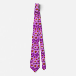 Cravate Élégante marguerite florale magenta rose foncé