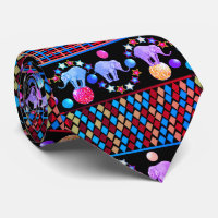 Eléphant Circus Diamonds Stripes Motif