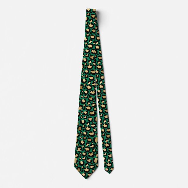 Cravate Emerald et Gold Safari Series Design 3 (Devant)