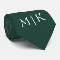 Emerald Green et White | Monogramme moderne
