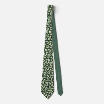 Émeraude Vert Shamrock motif floral