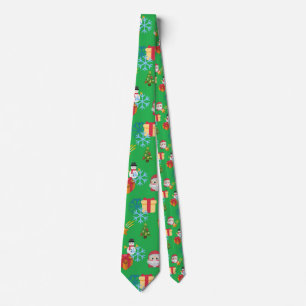 Cravate emoji de noël