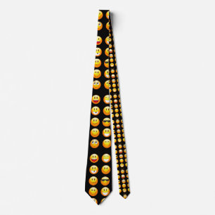 Cravate emojis noir