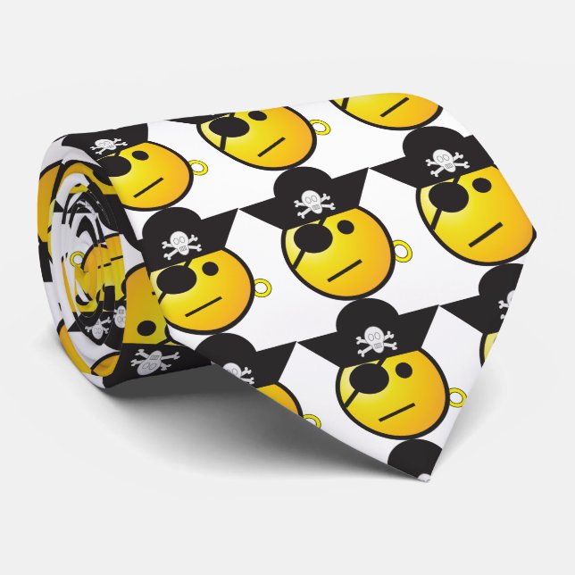 Cravate Émotion pirate. Jaune et noir (Roulé)