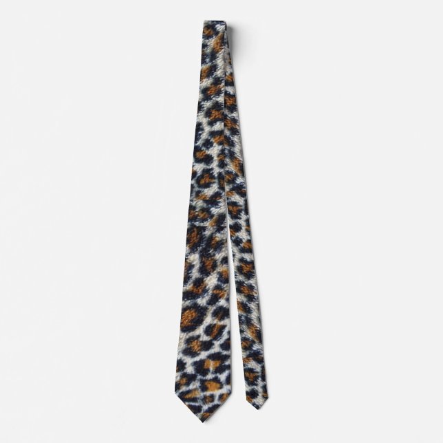 Cravate empreinte de léopard animal amusant motif (Devant)