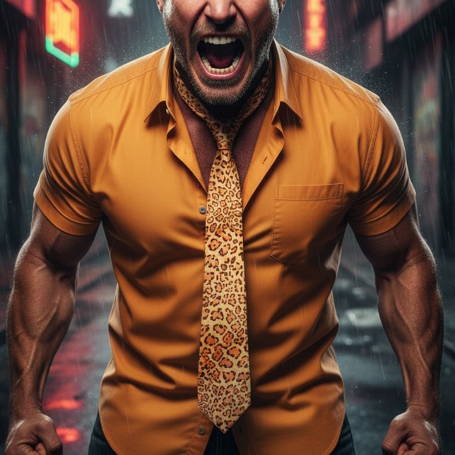 Cravate Empreinte de léopard Safari sauvage (Créateur téléchargé)