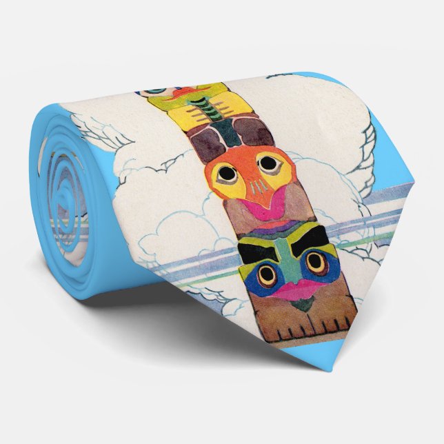 Cravate empreinte totem (Roulé)
