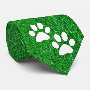 Cravate Empreintes de pattes Mascotte De L'Équipe Sportive