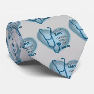 Cravate EMT Coeur Bleu