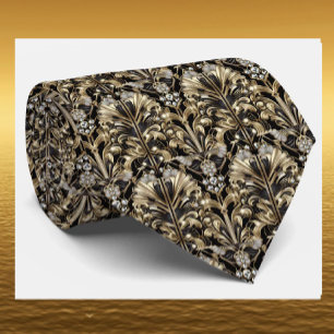 Cravate en fausse soie Art Déco Luxe Gentleman