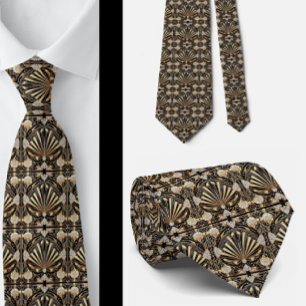 Cravate en fausse soie Art Déco   Luxe Gentleman