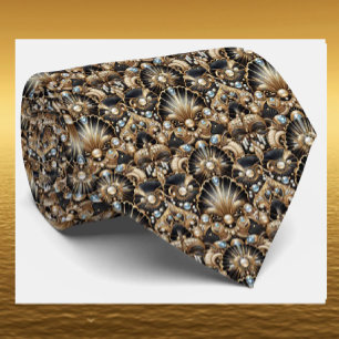 Cravate en fausse soie Art Déco   Luxe Gentleman