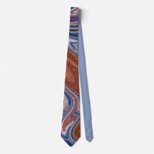 Cravate en marbre bleu et Brown