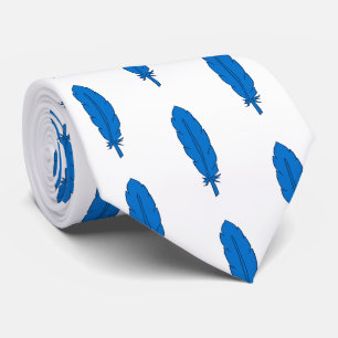 CRAVATE en plume bleu clan SCA
