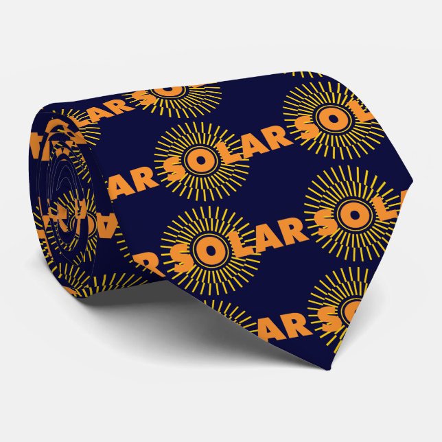 Cravate Énergie solaire Éco énergie durable (Roulé)