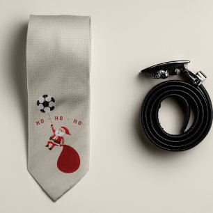 Cravate Entraîneur d'équipe de football Santa Noël Monogra