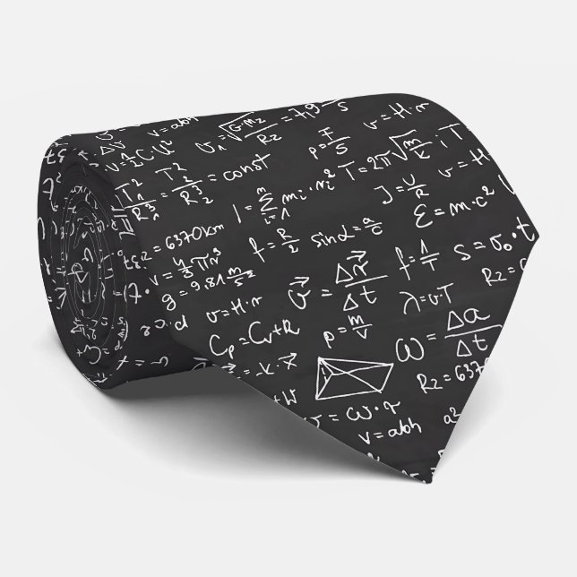 Cravate Equation mathématique pour Geek de mathématiques E (Roulé)