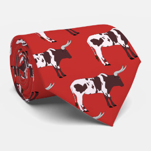 Cravate Équipe de Longhorn Steer Mascotte Football Necktie