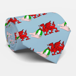 Cravate Équipe De Pays De Galles De Rugby Dragon