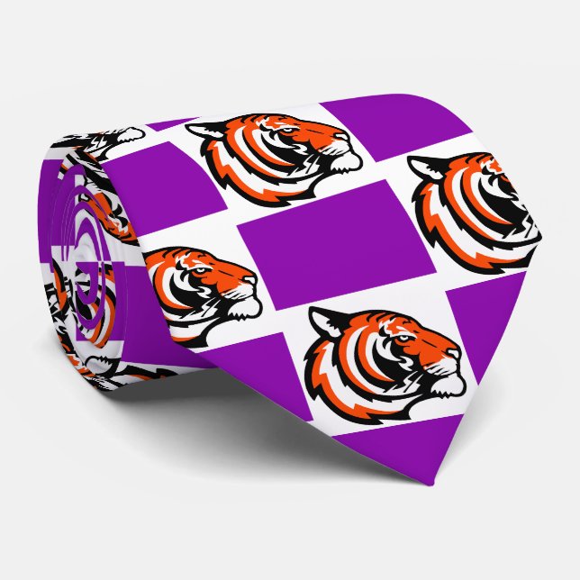 Cravate Équipe de Tiger Mascotte Football Basketball Neckt (Roulé)