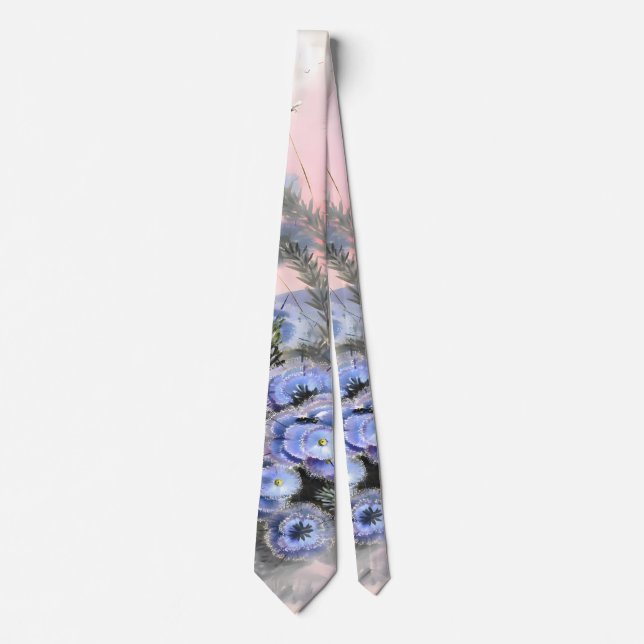 Cravate Eremaea Floral Aquarelles, papa (Devant)